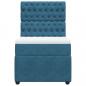 Preview: Boxspringbett mit Matratze Dunkelblau 100x200 cm Samt