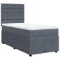 Preview: Boxspringbett mit Matratze Dunkelgrau 90x200 cm Samt
