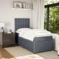 Preview: Boxspringbett mit Matratze Dunkelgrau 90x200 cm Samt