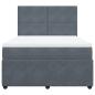 Preview: Boxspringbett mit Matratze Dunkelgrau 160x200 cm Samt