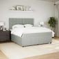 Preview: Boxspringbett mit Matratze Hellgrau 180x200 cm Samt
