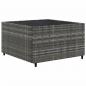 Preview: 10-tlg. Garten-Lounge-Set mit Kissen Grau Poly Rattan