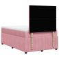 Preview: ARDEBO.de - Boxspringbett mit Matratze Rosa 120x200 cm Samt