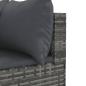 Preview: ARDEBO.de - 7-tlg. Garten-Lounge-Set mit Kissen Grau Poly Rattan
