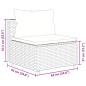 Preview: 7-tlg. Garten-Lounge-Set mit Kissen Grau Poly Rattan