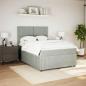 Preview: Boxspringbett mit Matratze Hellgrau 140x190 cm Samt