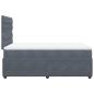 Preview: Boxspringbett mit Matratze Dunkelgrau 120x190 cm Samt