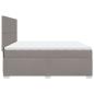 Preview: Boxspringbett mit Matratze Taupe 200x200 cm Stoff