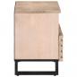 Preview: TV-Schrank Weiß 70x34x46 cm Massivholz Mango