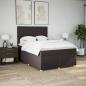 Preview: Boxspringbett mit Matratze Dunkelbraun 140x200 cm Stoff