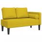 Preview: Chaiselongue mit Kissen Gelb Samt