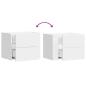 Preview: Wand-Nachttisch Weiß 45x30x35 cm