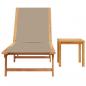 Preview: Sonnenliege mit Tisch Taupe Massivholz Akazie und Textilene