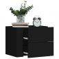 Preview: ARDEBO.de - Wand-Nachttisch Schwarz 45x30x35 cm