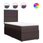 Preview: Boxspringbett mit Matratze Dunkelbraun 90x190 cm Stoff