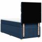 Preview: Boxspringbett mit Matratze Blau 90x190 cm Stoff