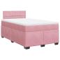 Preview: Boxspringbett mit Matratze Rosa 120x190 cm Samt