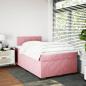 Preview: Boxspringbett mit Matratze Rosa 120x190 cm Samt