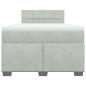 Preview: Boxspringbett mit Matratze Hellgrau 120x200 cm Samt