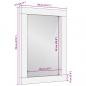 Preview: Badspiegel 50x70x2,5 cm Massivholz Mango und Glas