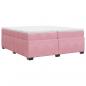 Preview: Boxspringbett mit Matratze Rosa 200x200 cm Samt