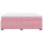 Preview: Boxspringbett mit Matratze Rosa 200x200 cm Samt