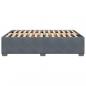 Preview: Bettgestell ohne Matratze Dunkelgrau 140x190 cm Samt