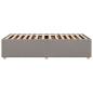 Preview: Bettgestell Taupe 80x200 cm Stoff