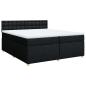 Preview: Boxspringbett mit Matratze Schwarz 200x200 cm Stoff