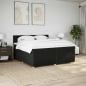Preview: Boxspringbett mit Matratze Schwarz 200x200 cm Stoff