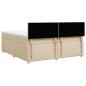 Preview: Boxspringbett mit Matratze Creme 200x200 cm Stoff