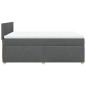 Preview: Boxspringbett mit Matratze Dunkelgrau 140x190 cm Stoff
