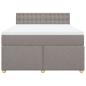 Preview: Boxspringbett mit Matratze Taupe 140x200 cm Stoff