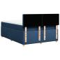 Preview: Boxspringbett mit Matratze Blau 140x200 cm Stoff