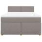 Preview: Boxspringbett mit Matratze Taupe 160x200 cm Stoff
