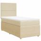 Preview: Boxspringbett mit Matratze Creme 90x190 cm Stoff