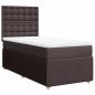Preview: Boxspringbett mit Matratze Dunkelbraun 90x190 cm Stoff