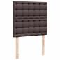 Preview: Boxspringbett mit Matratze Dunkelbraun 90x190 cm Stoff