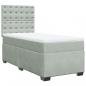 Preview: Boxspringbett mit Matratze Hellgrau 90x200 cm Samt