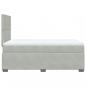 Preview: Boxspringbett mit Matratze Hellgrau 120x200 cm Samt