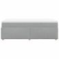 Preview: Boxspringbett mit Matratze Hellgrau 80x200 cm Stoff