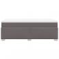 Preview: Boxspringbett mit Matratze Grau 80x200 cm Kunstleder