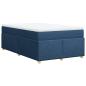 Preview: Boxspringbett mit Matratze Blau 120x190 cm Stoff