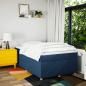 Preview: Boxspringbett mit Matratze Blau 120x190 cm Stoff