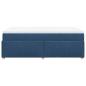 Preview: Boxspringbett mit Matratze Blau 120x190 cm Stoff