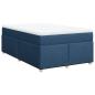 Preview: Boxspringbett mit Matratze Blau 120x190 cm Stoff