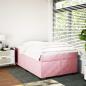 Preview: Boxspringbett mit Matratze Rosa 120x190 cm Samt