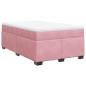 Preview: Boxspringbett mit Matratze Rosa 120x190 cm Samt