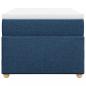 Preview: Boxspringbett mit Matratze Blau 90x190 cm Stoff