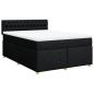 Preview: Boxspringbett mit Matratze Schwarz 160x200 cm Stoff